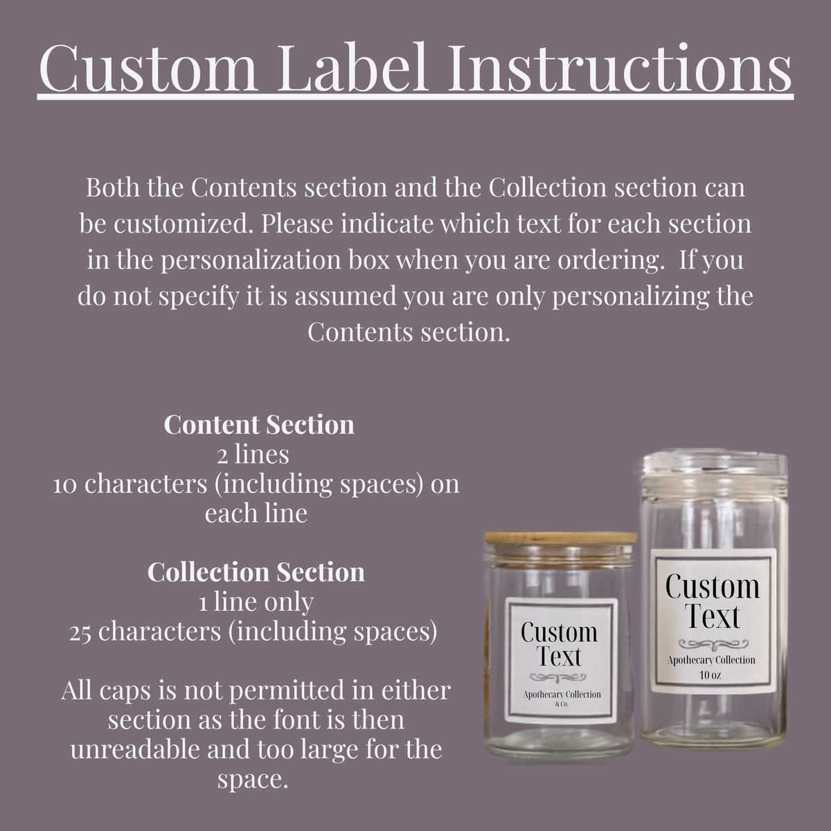 Clear Calypso Glass Storage Jars - Custom Label product detail