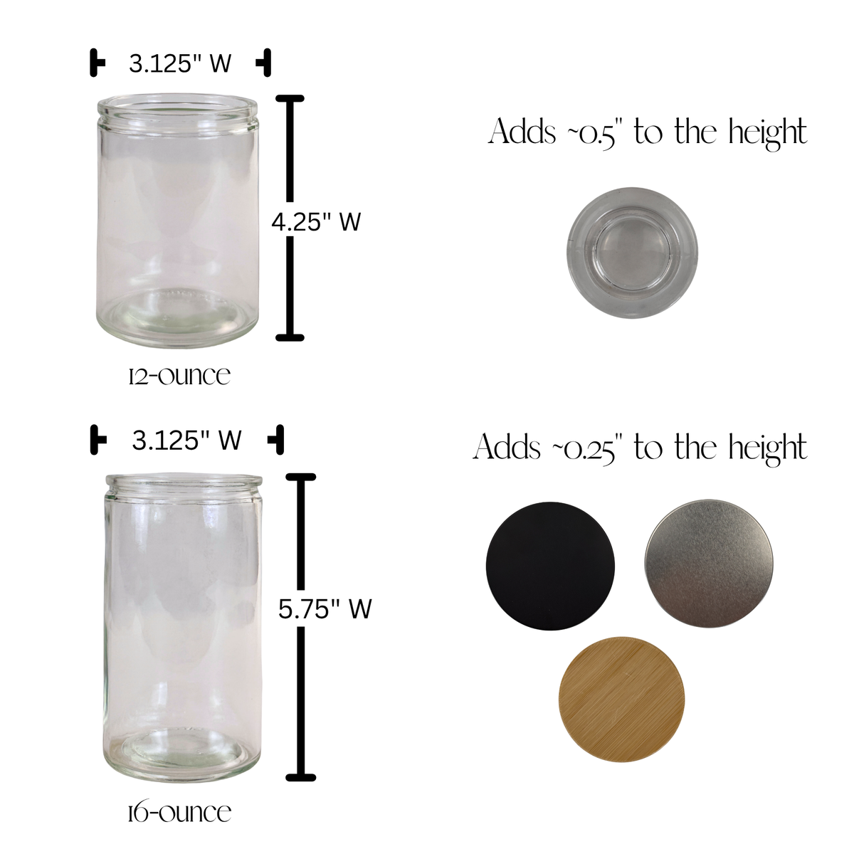 Clear Calypso Glass Storage Jars - Custom Label product detail