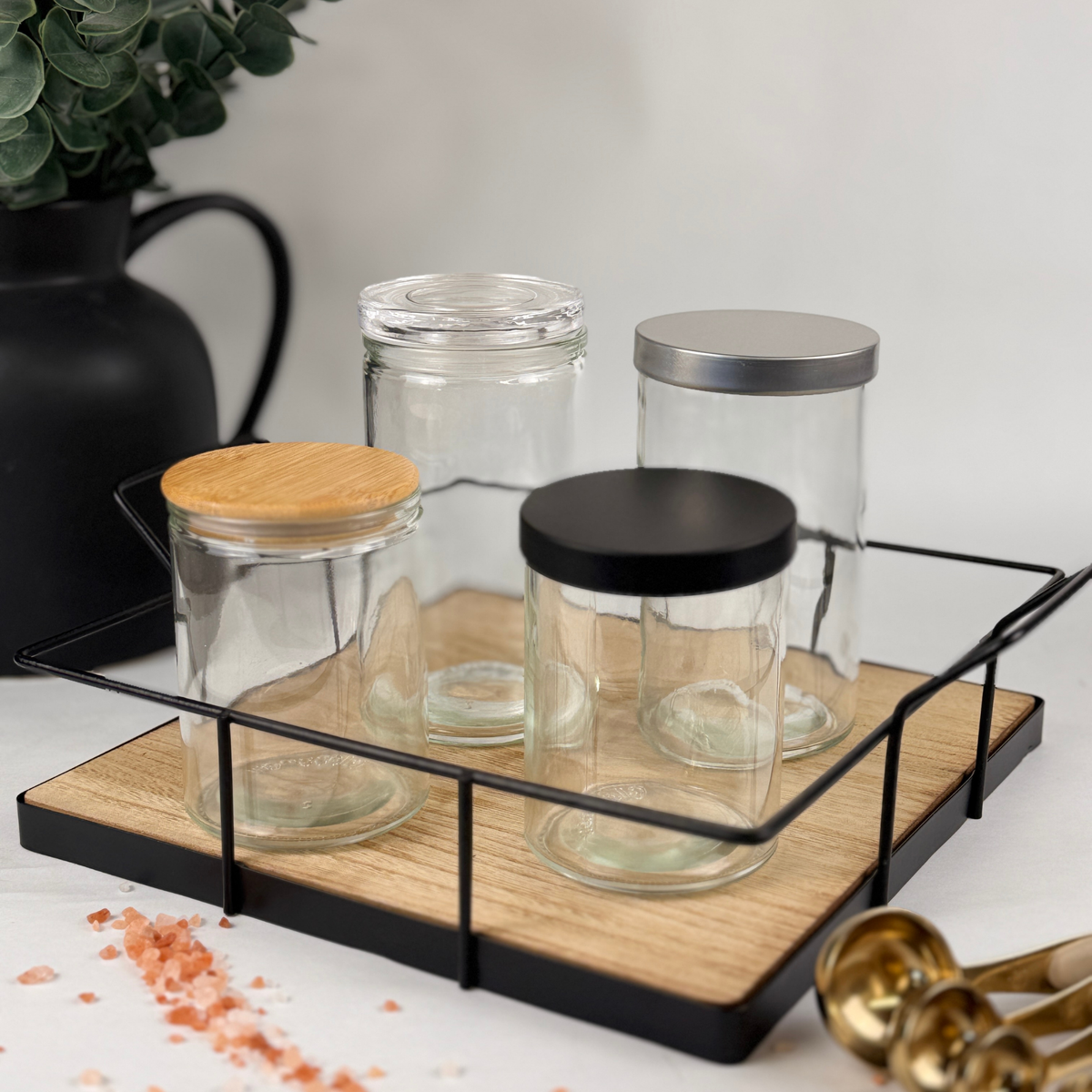 Clear Calypso Glass Storage Jars - Custom Label product detail