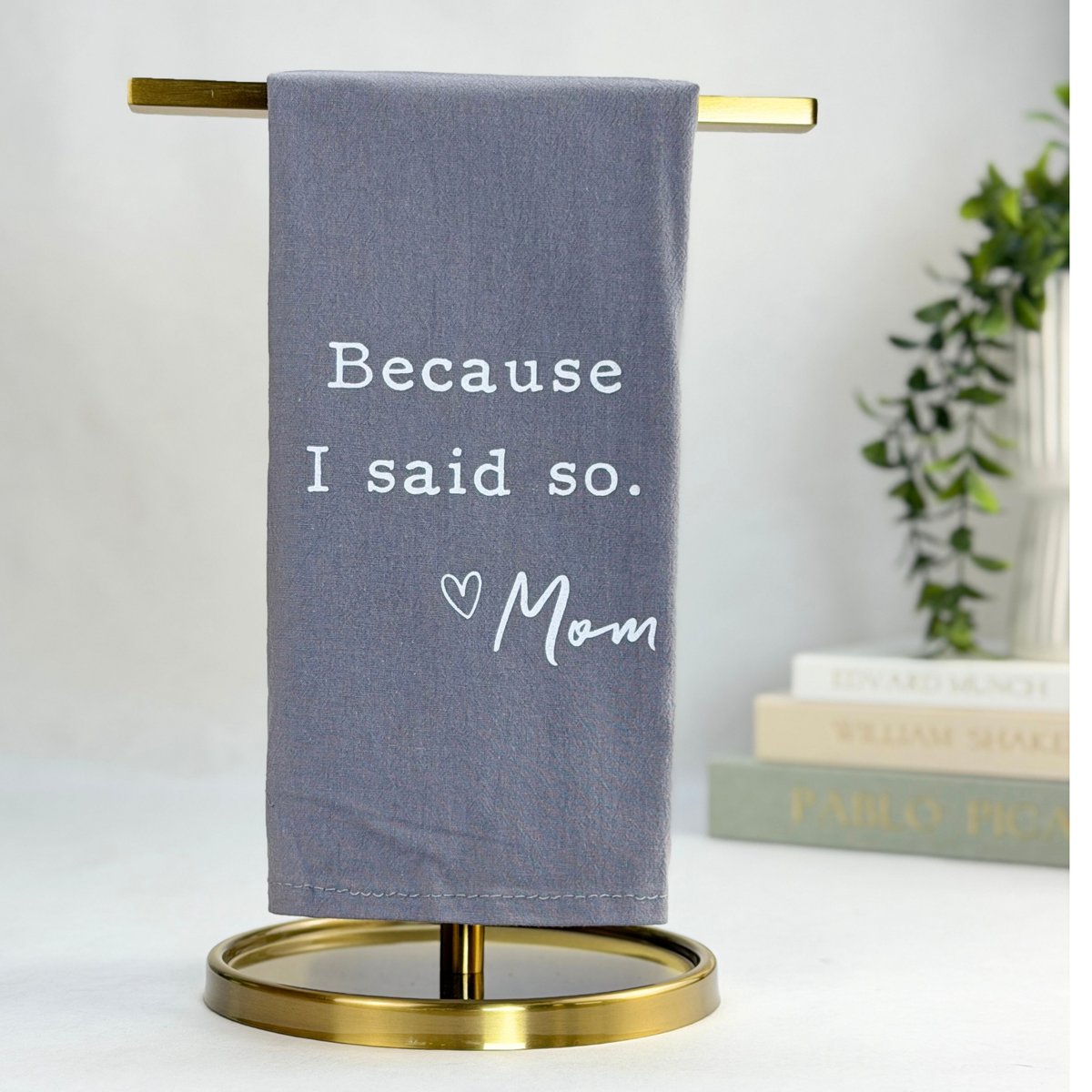 Mom Life Tea Towel Set showing coordinated product set