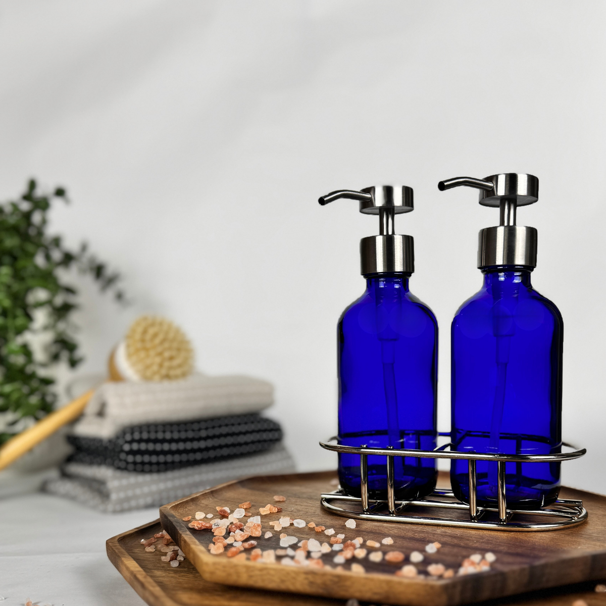 Cobalt Blue Glass Hand Soap and Dish Soap Set - Signature Collection product detail