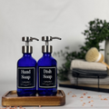 Cobalt Blue Glass Hand Soap and Dish Soap Dispenser - Apothecary Collection product detail
