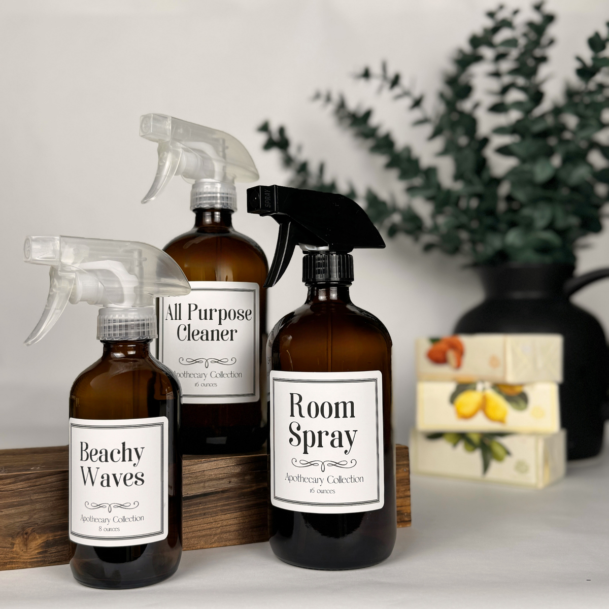 Amber Glass Dispenser - Apothecary Collection Custom Label product detail