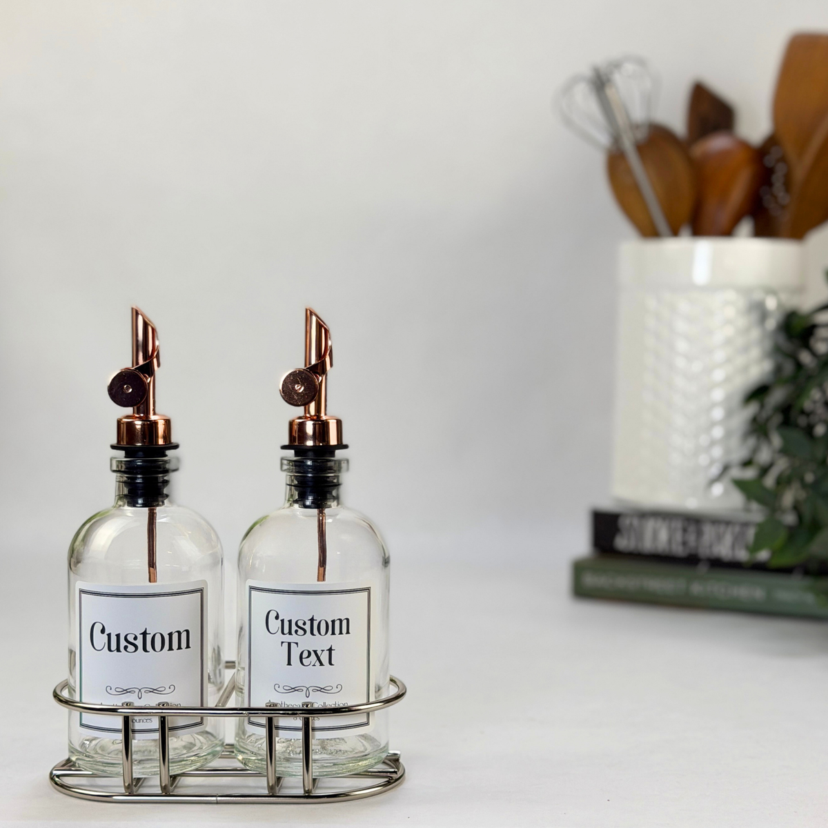 Clear Apothecary Glass Bottle Set - Apothecary Collection Custom Label product detail