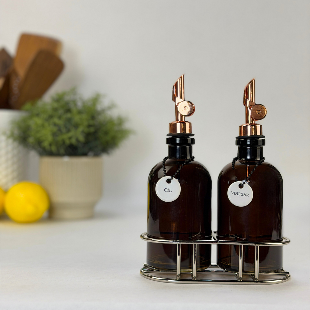 Amber Apothecary Glass Bottle Set - Apothecary Collection Custom Label product detail