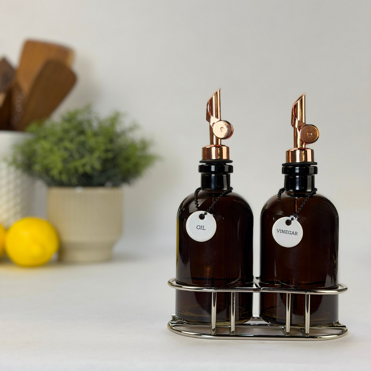 Amber Apothecary Glass Bottle Set - Apothecary Collection Custom Label product detail