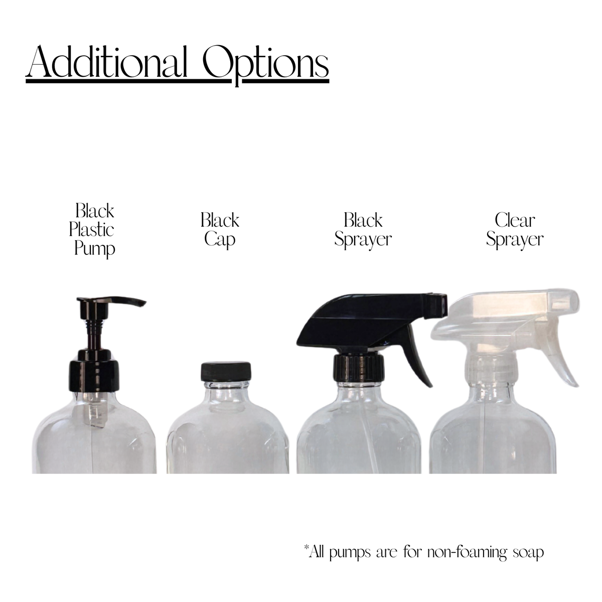 Clear Glass Dispenser - Signature Collection Custom Label product detail