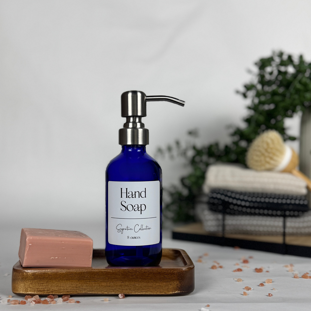 Cobalt Blue Glass Hand Soap and Dish Soap Set - Signature Collection product detail