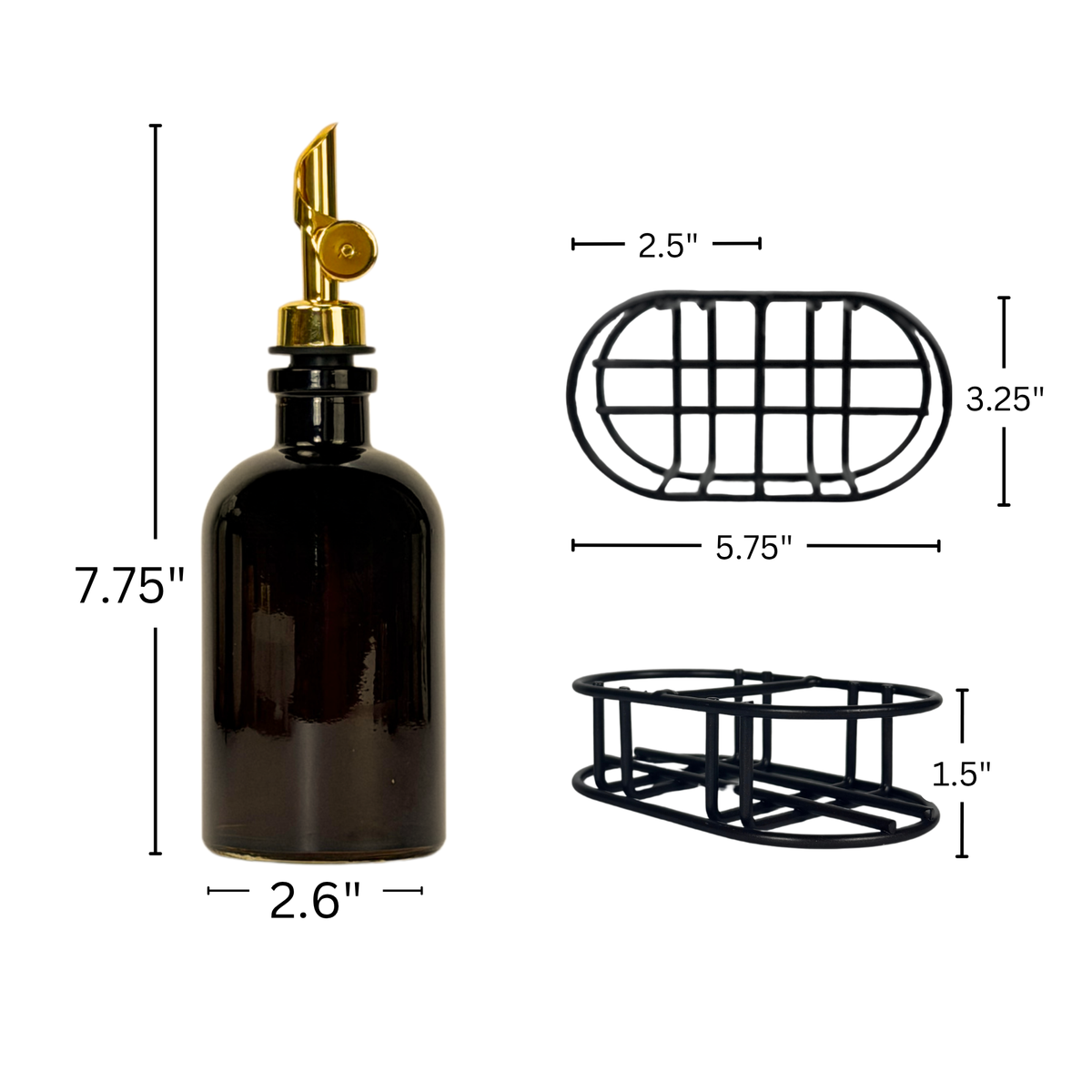 Amber Apothecary Glass Bottle Set - Apothecary Collection Custom Label product detail