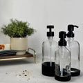 Clear Glass Dispenser with Silicone Sleeve product detail