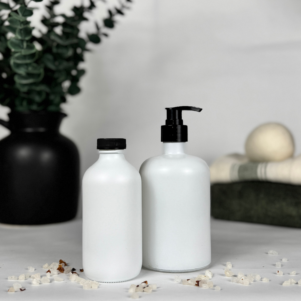 White Matte Glass Dispenser product detail