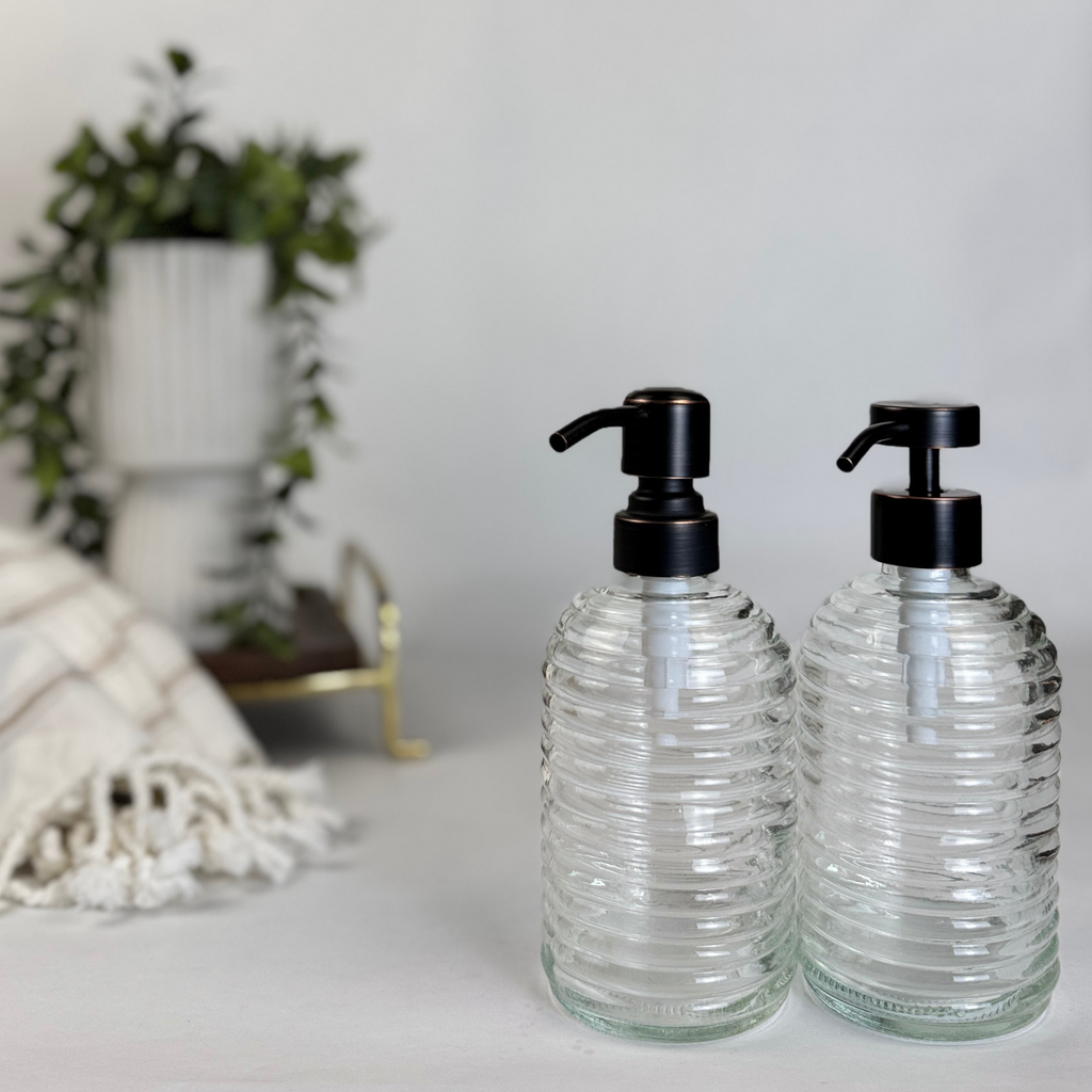 Beehive Glass Bottle Dispenser product detail
