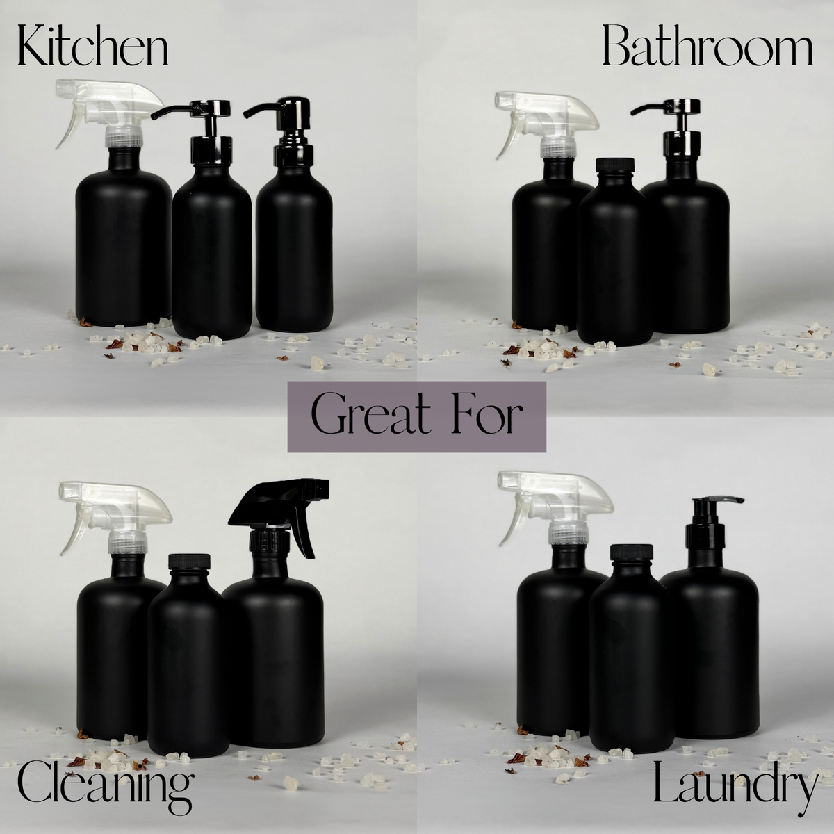 Black Matte Glass Dispenser product detail