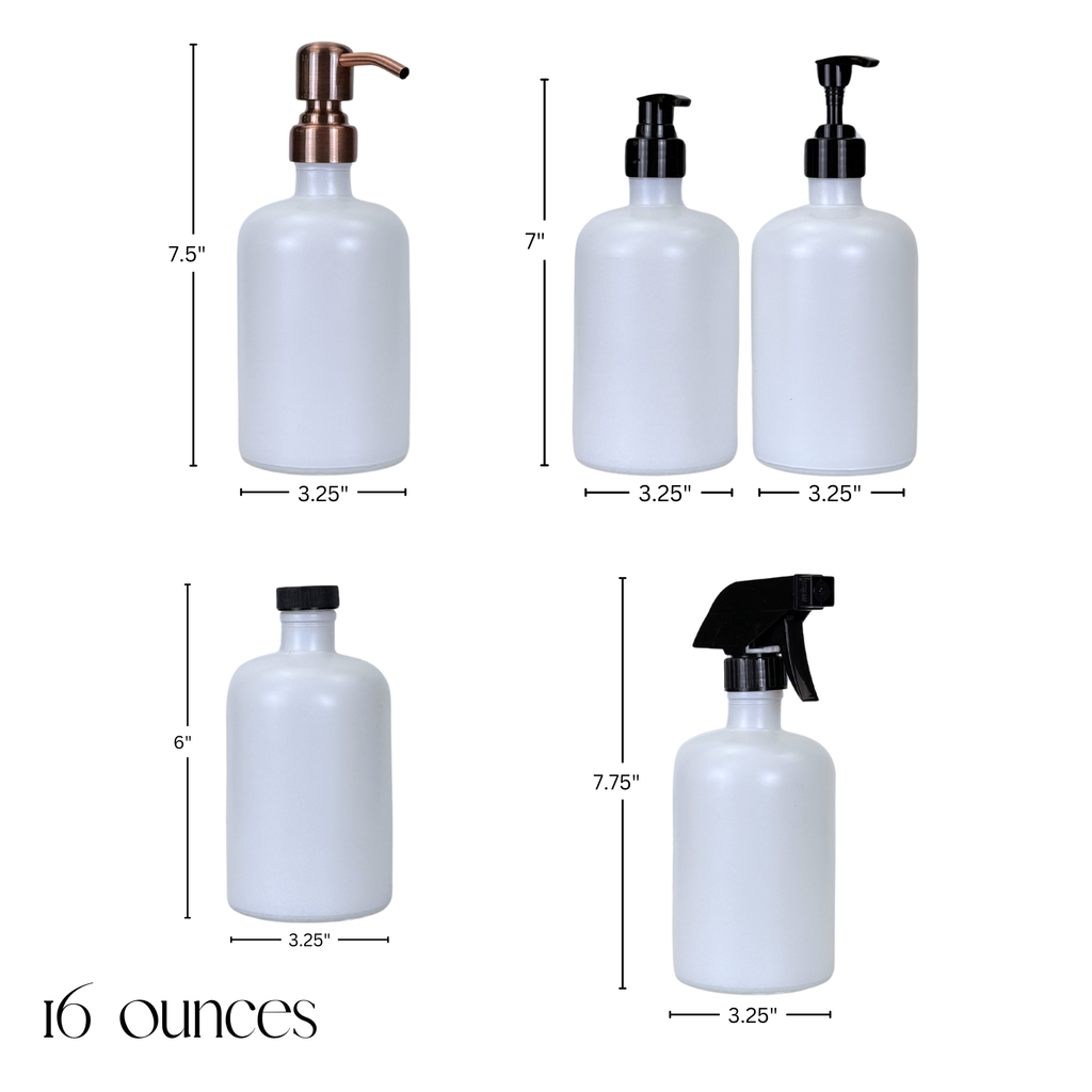 White Matte Glass Dispenser product detail