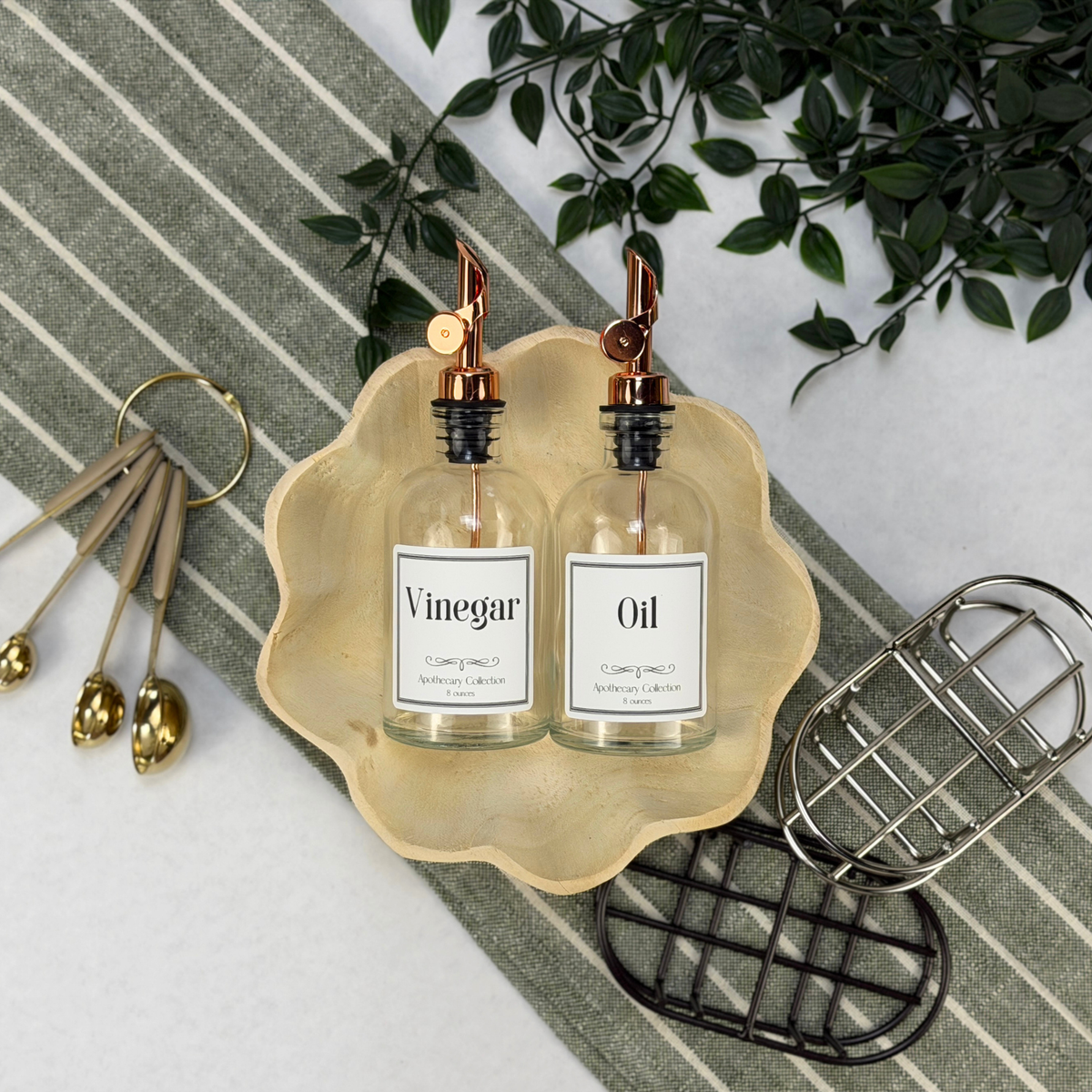 Clear Apothecary Glass Bottle Set - Apothecary Collection Custom Label product detail