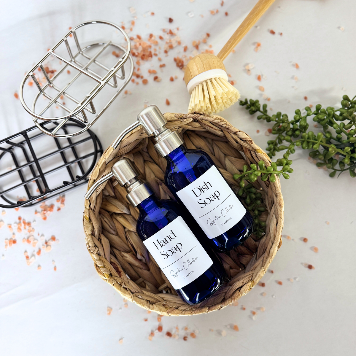 Cobalt Blue Glass Hand Soap and Dish Soap Set - Signature Collection product detail