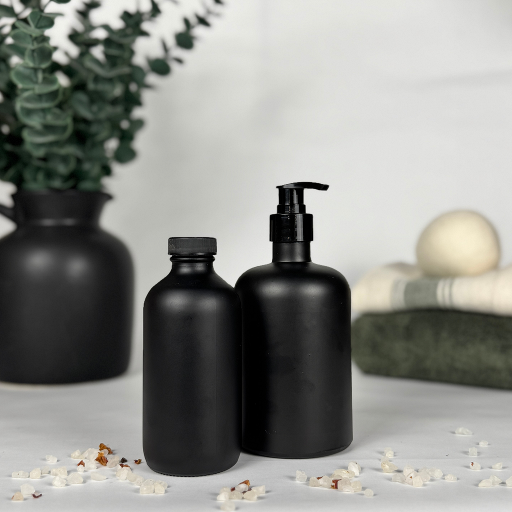 Black Matte Glass Dispenser product detail