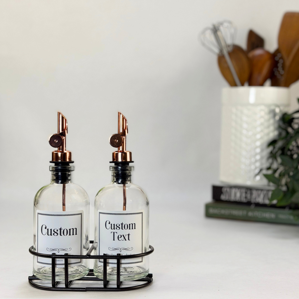 Clear Apothecary Glass Bottle Set - Apothecary Collection Custom Label product detail