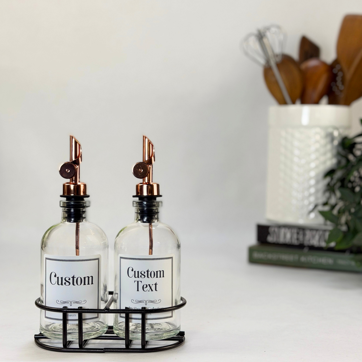Clear Apothecary Glass Bottle Set - Apothecary Collection Custom Label product detail