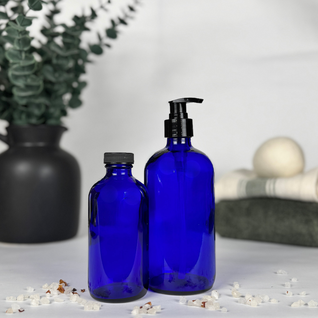 Cobalt Blue Glass Dispenser product detail