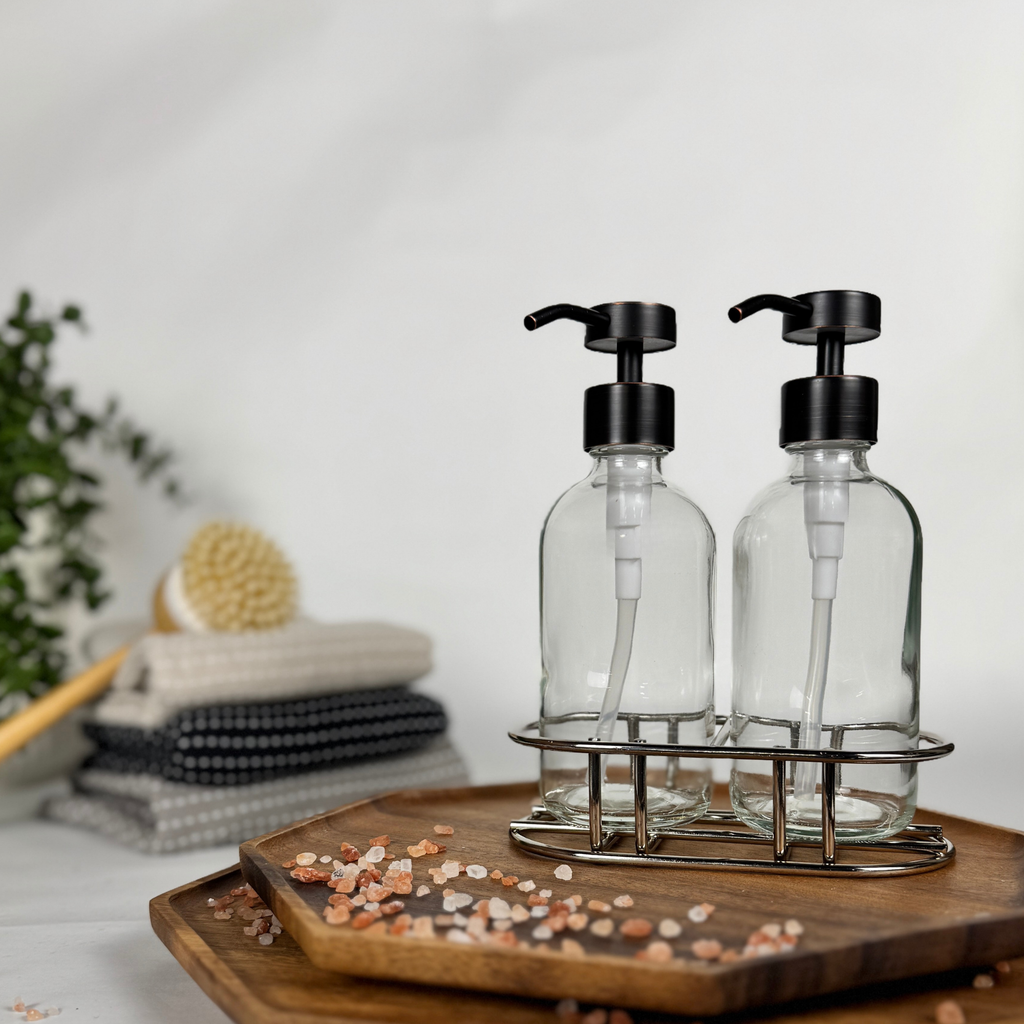 Clear Glass Hand Soap and Dish Soap Set - Signature Collection product detail