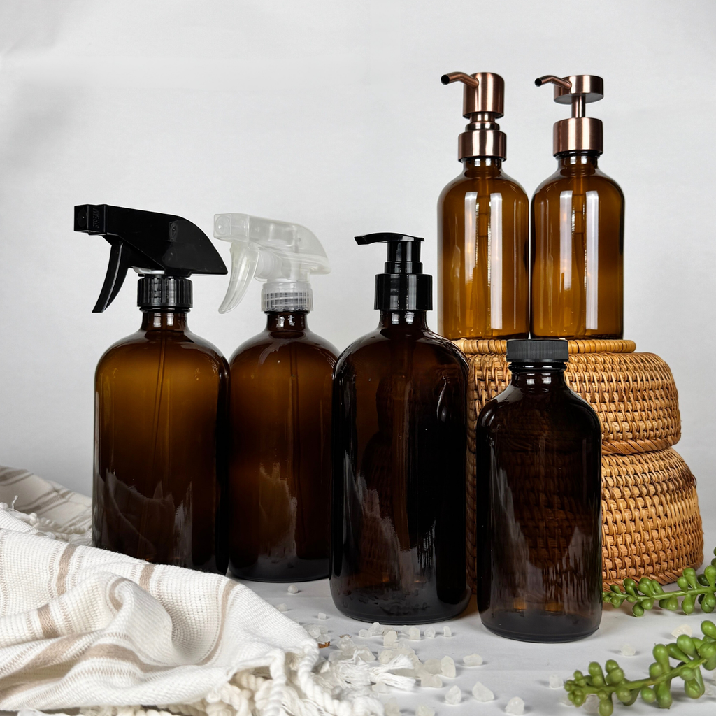 Amber Glass Dispenser product detail