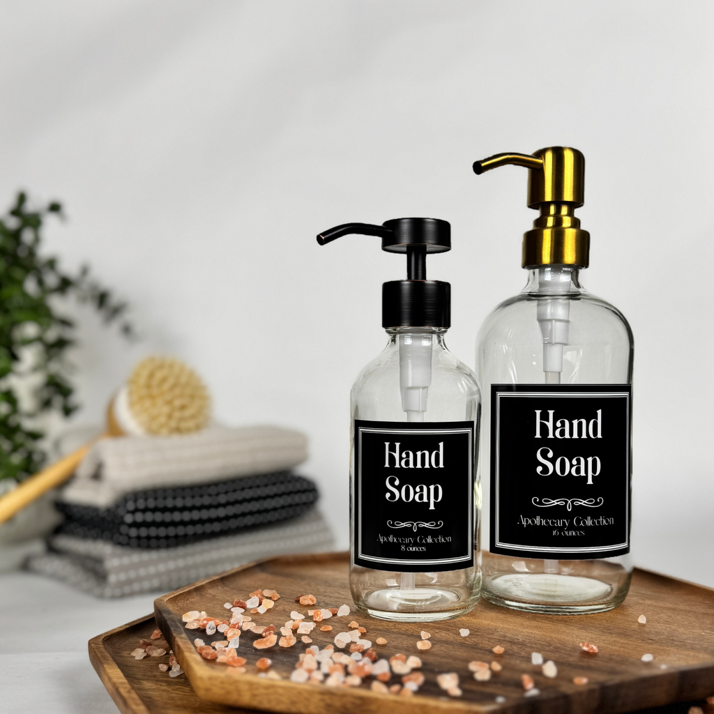 Clear Glass Hand Soap and Dish Soap Dispenser - Apothecary Collection product detail