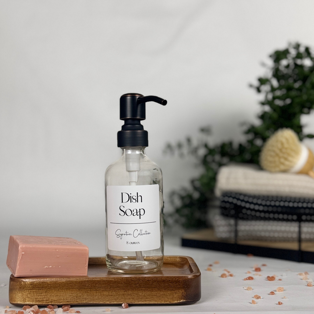 Clear Glass Hand Soap and Dish Soap Set - Signature Collection product detail
