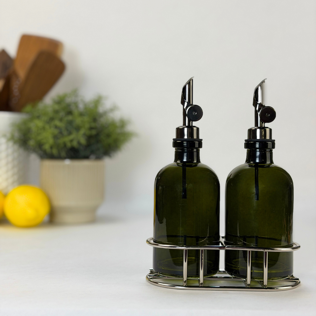 Vintage Green Apothecary Glass Bottle Set - Apothecary Collection Custom Label product detail