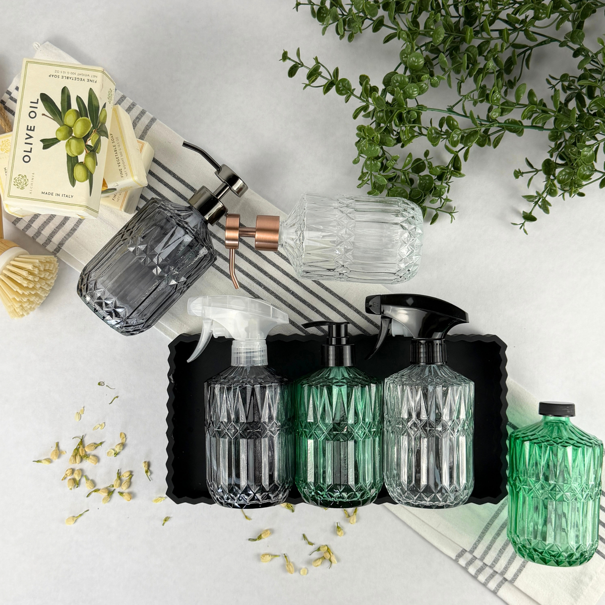 Savannah Glass Bottle Dispenser product detail