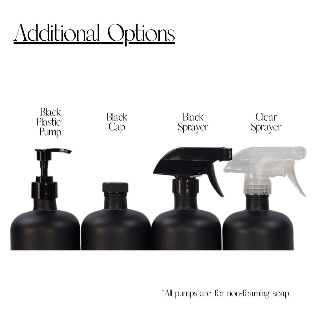 Black Matte Glass Dispenser with Silicone Sleeve product detail