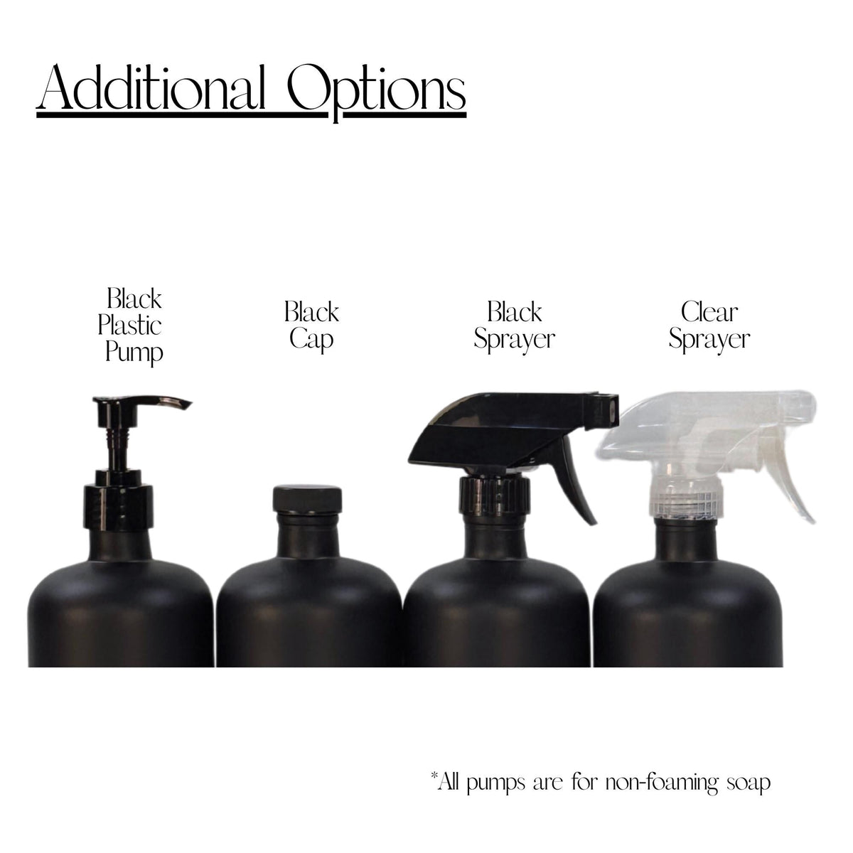 Black Matte Glass Dispenser with Silicone Sleeve product detail